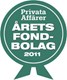 Spiltan Fonder fick utmärkelsen Årets fondbolag 2011